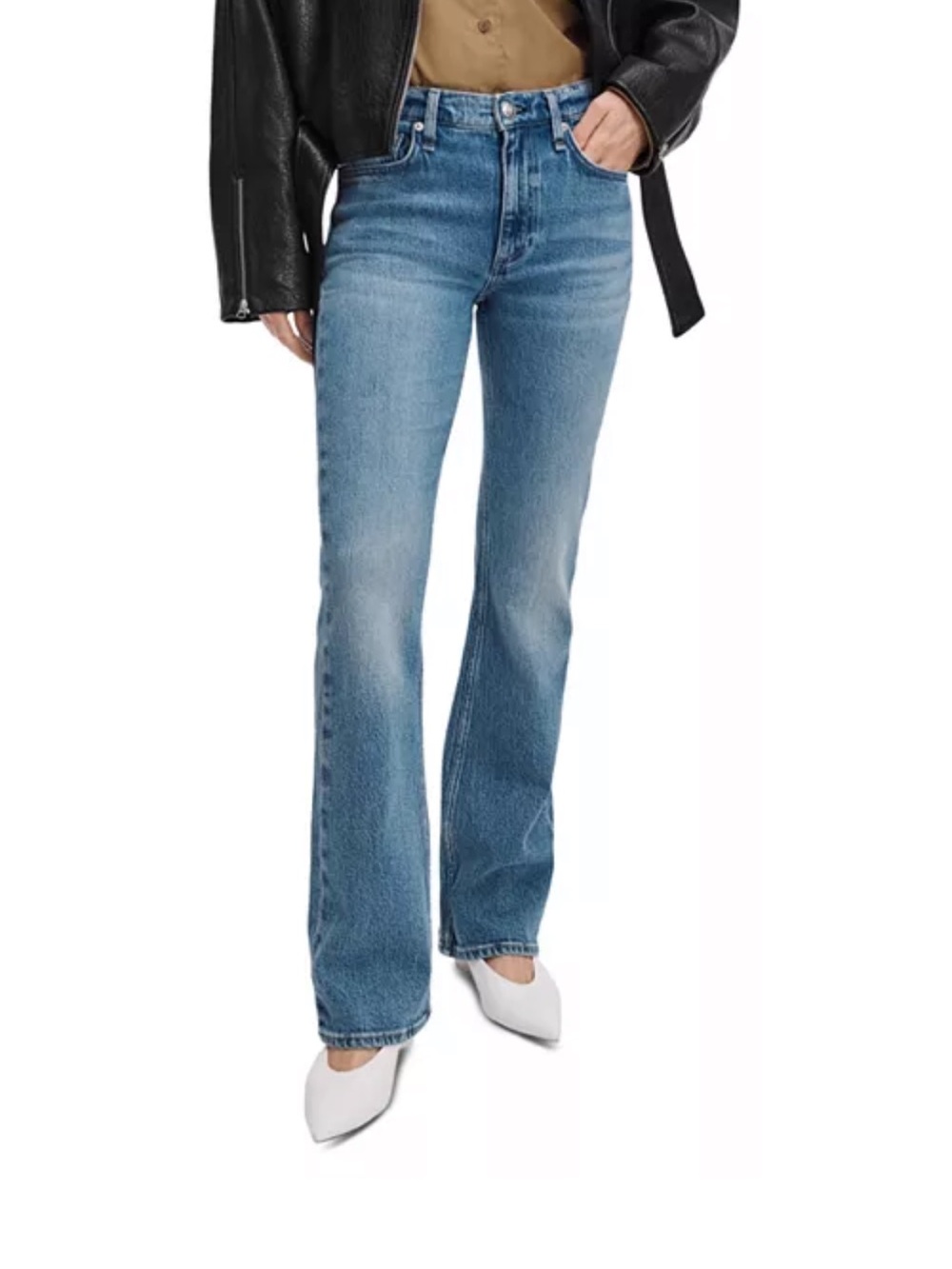 rag & bone Peyton Mid Rise Ankle Boot Cut Jeans - Size 26
